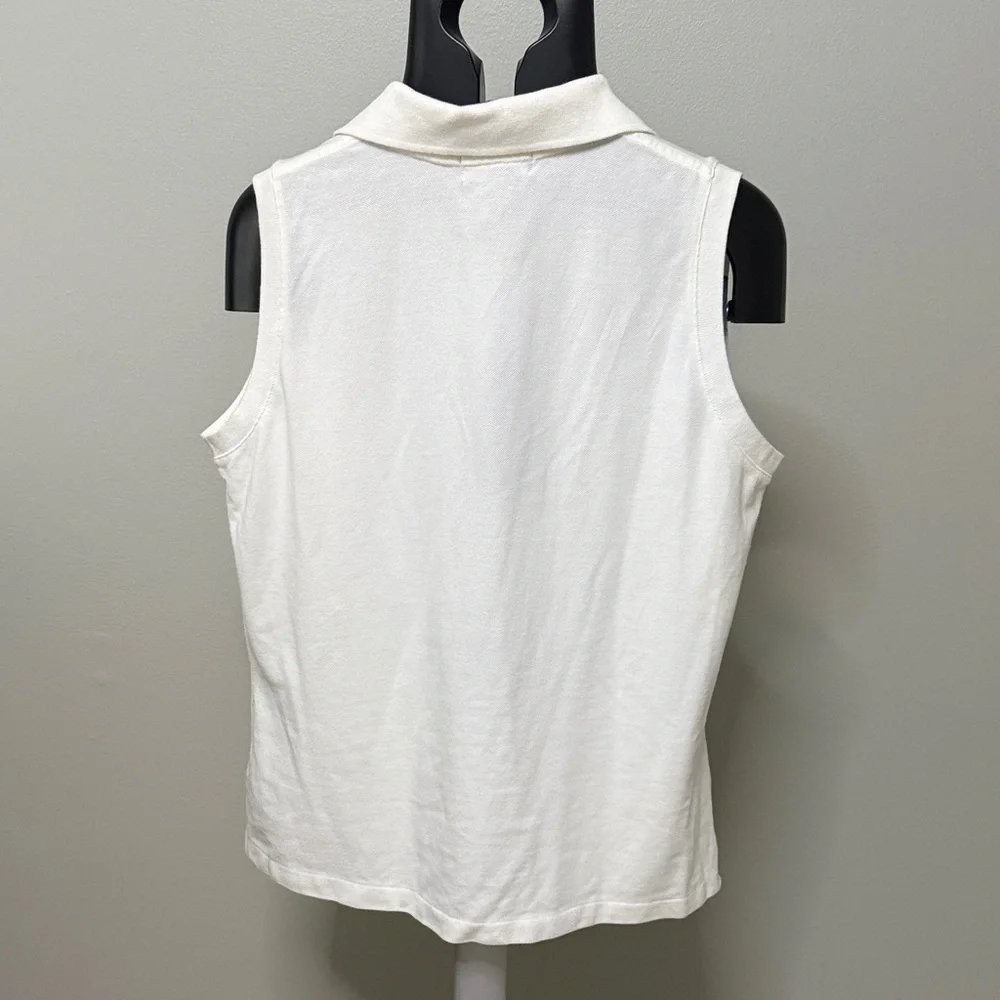 Lauren Ralph Lauren White Sleeveless Polo Tank - Picture 4 of 5